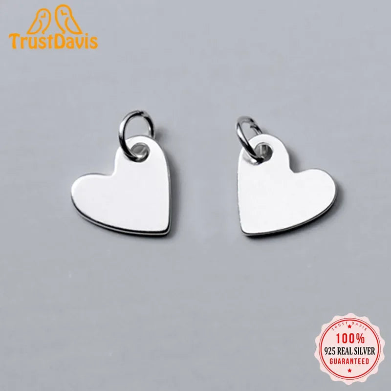 Heart Charm Pendant Handmade DIY Accessories DZ286