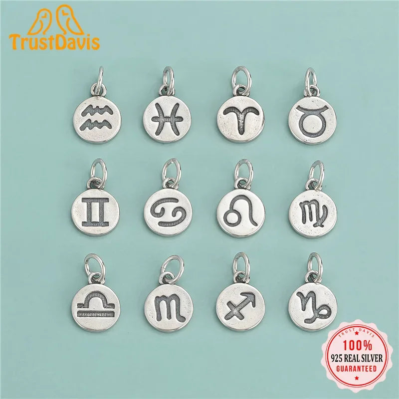 12 Constellation Pendant DIY Necklace Bracelet Accessories DZ631