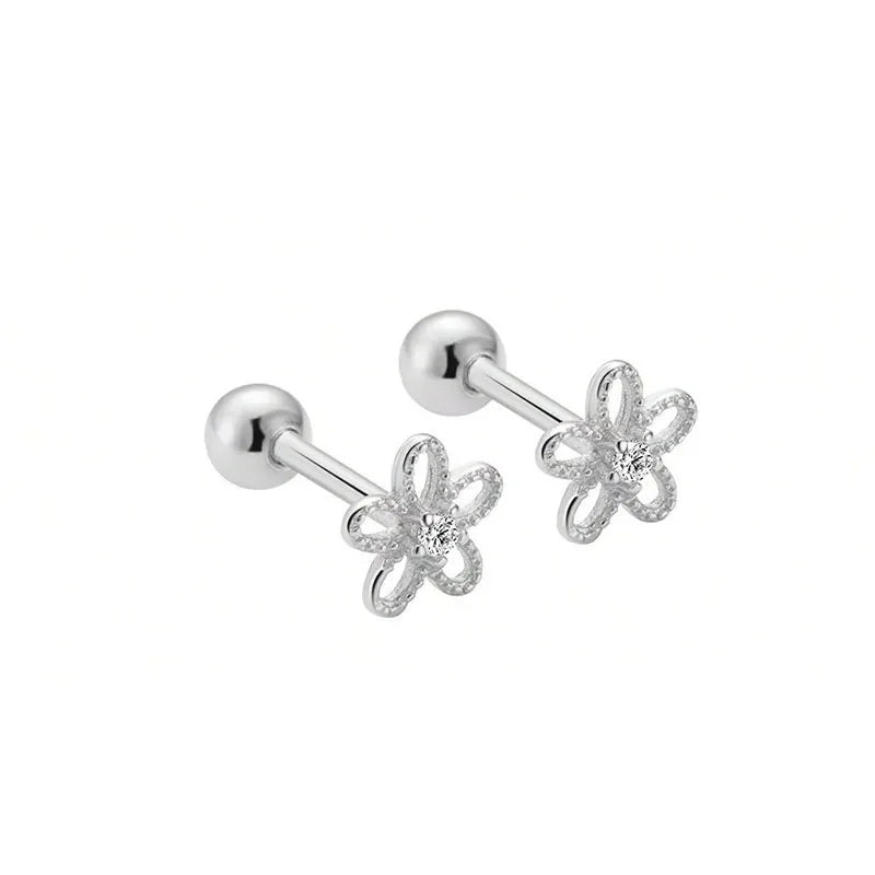 Clover Screw Stud Earrings DB433