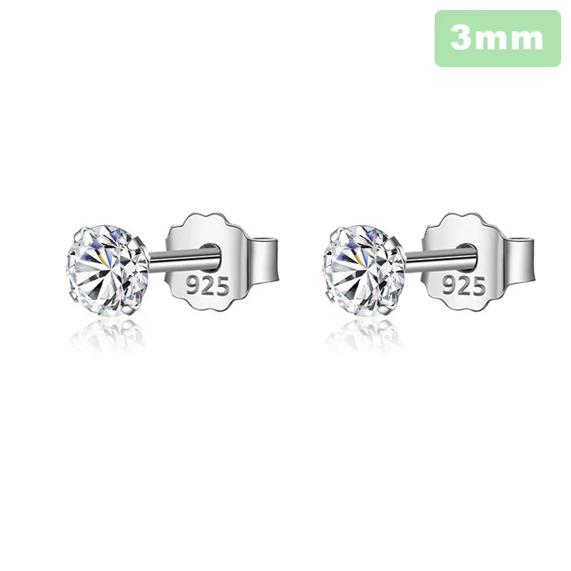 Mini 3/4/5/6/7/8mm Dazzling CZ Earring DA23