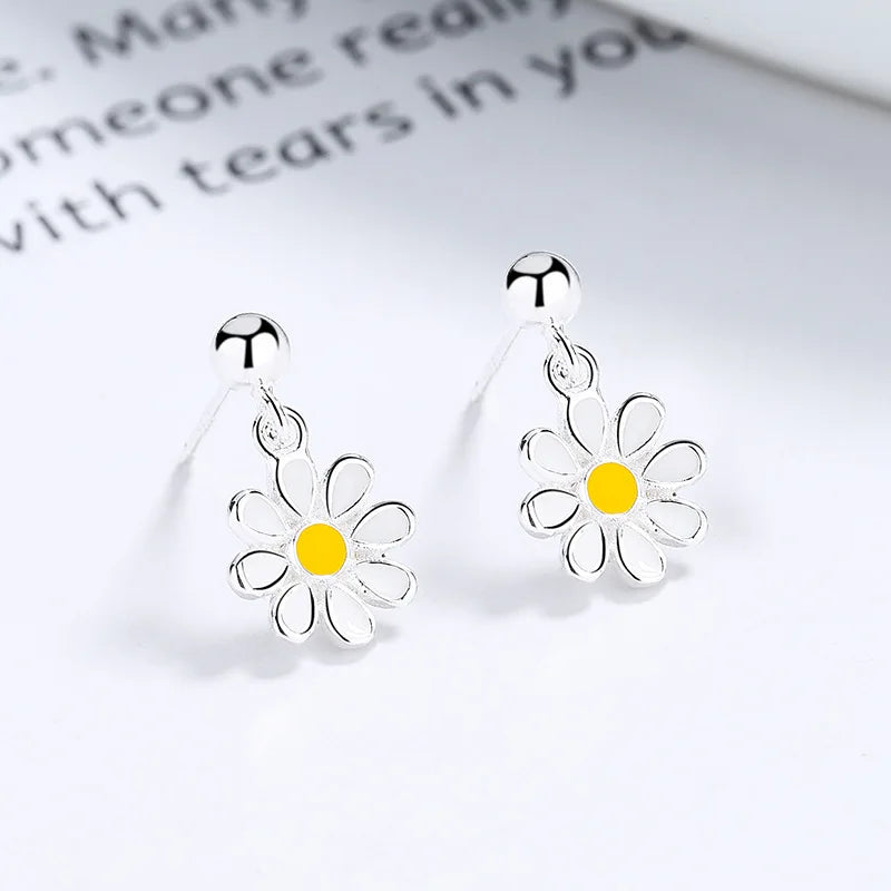 Sun Flower Screw Beads Stud Earrings DB1431