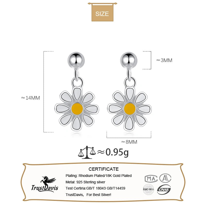 Sun Flower Screw Beads Stud Earrings DB1431