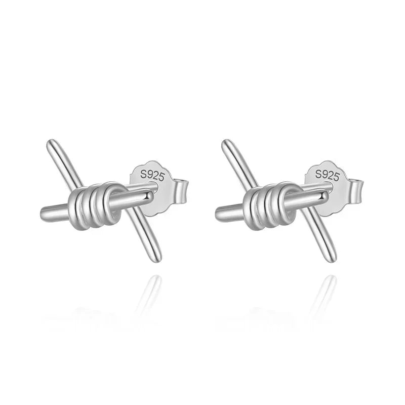 Sweet Creative Line Spring Stud Earrings DA2920