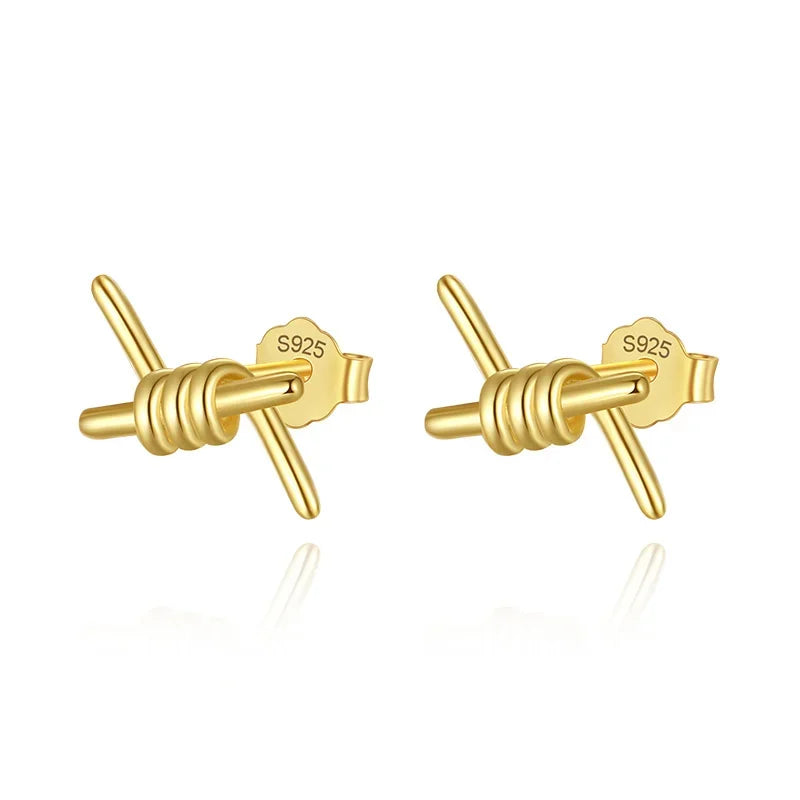 Sweet Creative Line Spring Stud Earrings DA2920