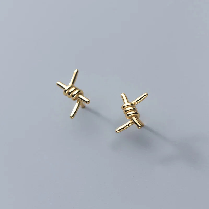 Sweet Creative Line Spring Stud Earrings DA2920