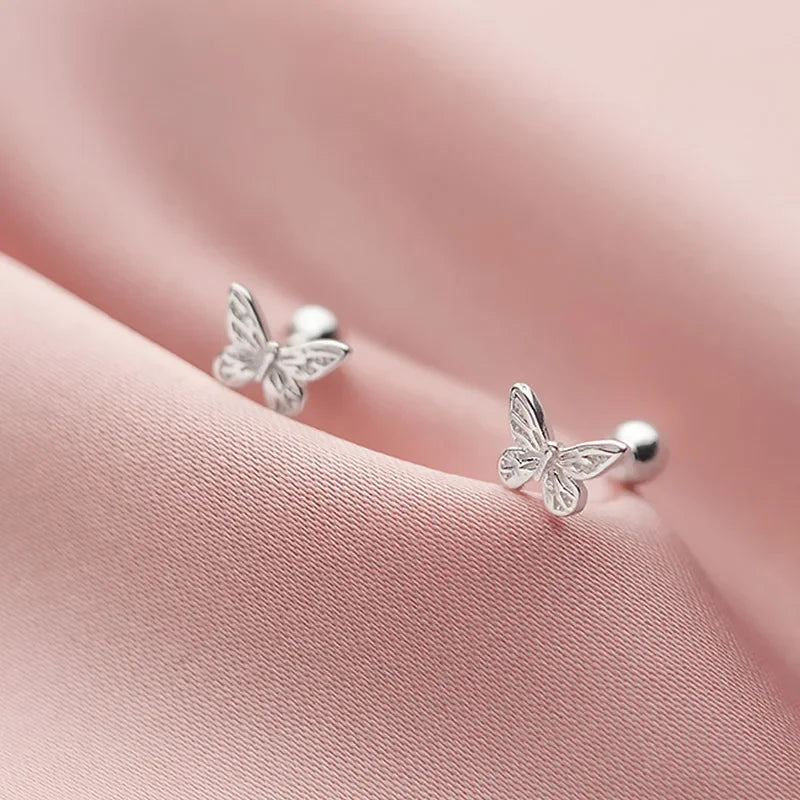 Sweet Insect Butterfly Screw Stud Earrings DA1897