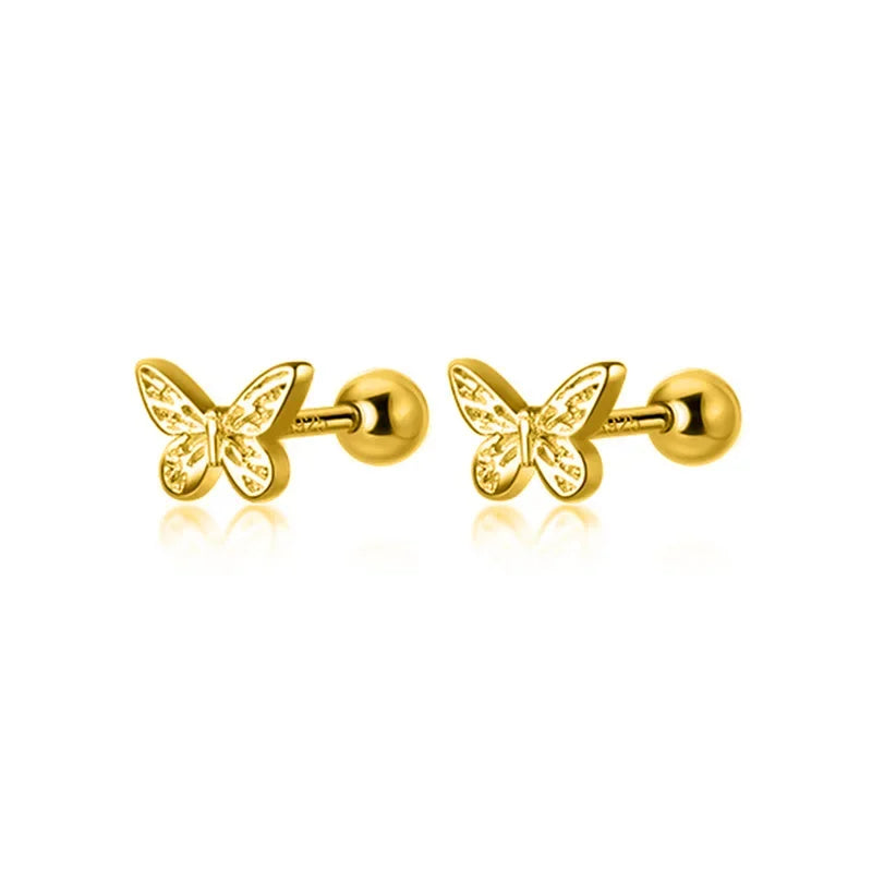 Sweet Insect Butterfly Screw Stud Earrings DA1897