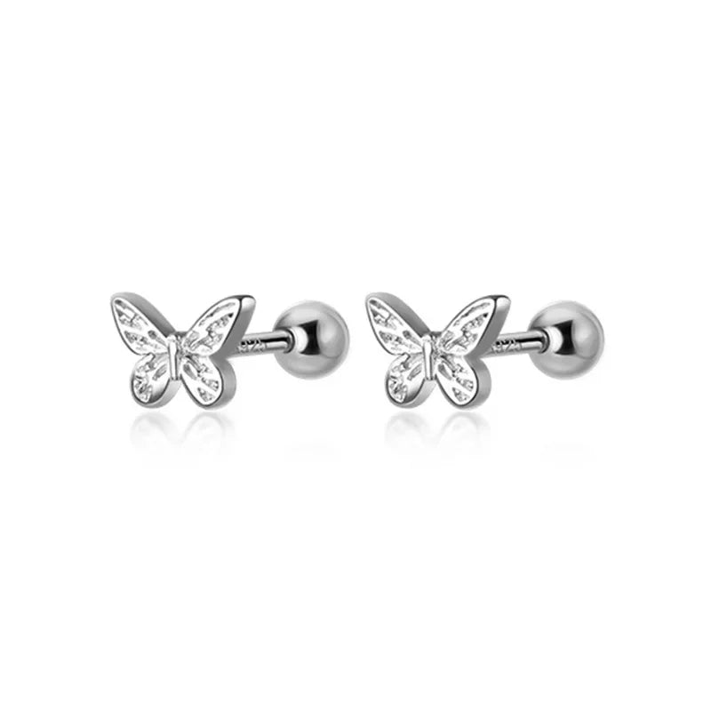 Sweet Insect Butterfly Screw Stud Earrings DA1897