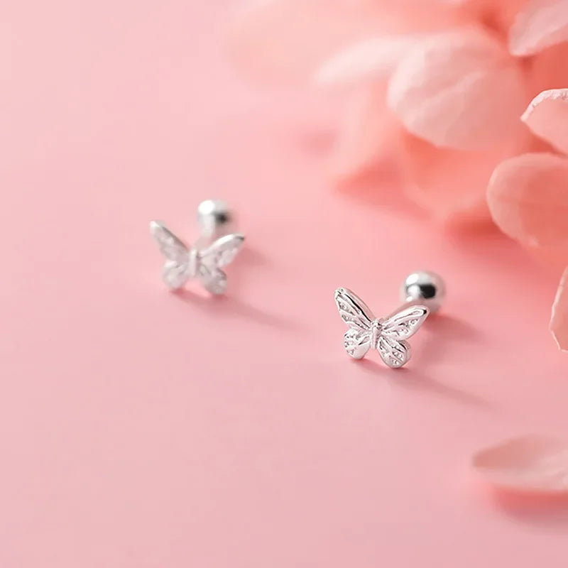 Sweet Insect Butterfly Screw Stud Earrings DA1897