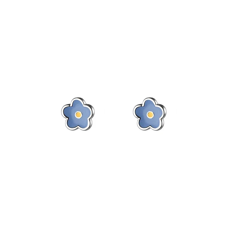 Sweet Mini Colour Glaze Flower Stud Earrings DF158