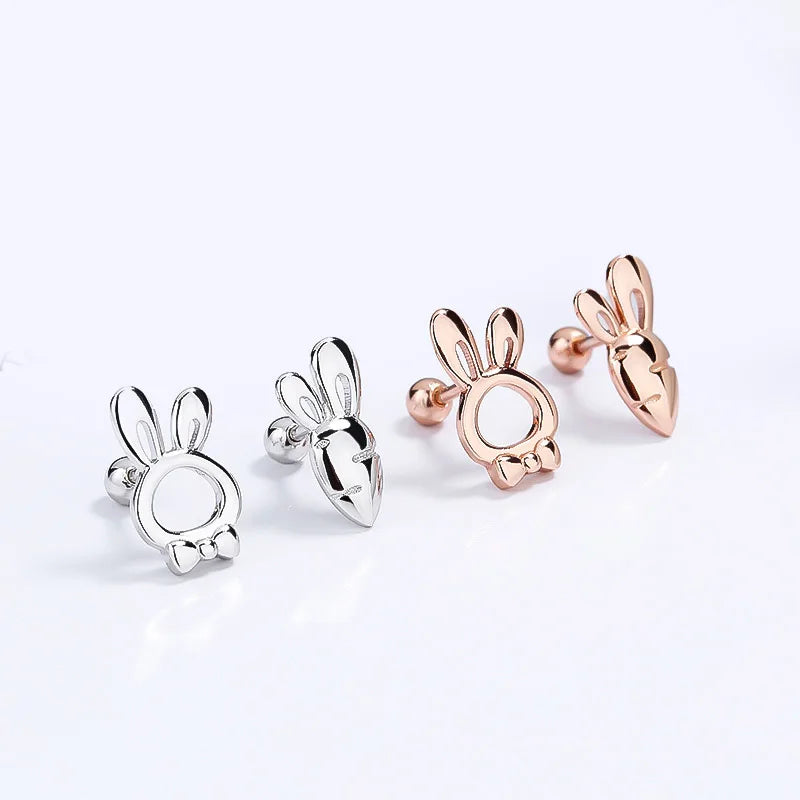 Sweet Rabbit Radish Screw Stud Earrings DG0160