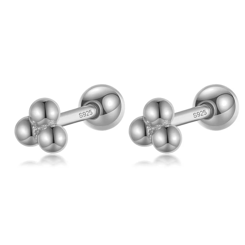 Triangle Beads Screw Stud Earring  DA2780