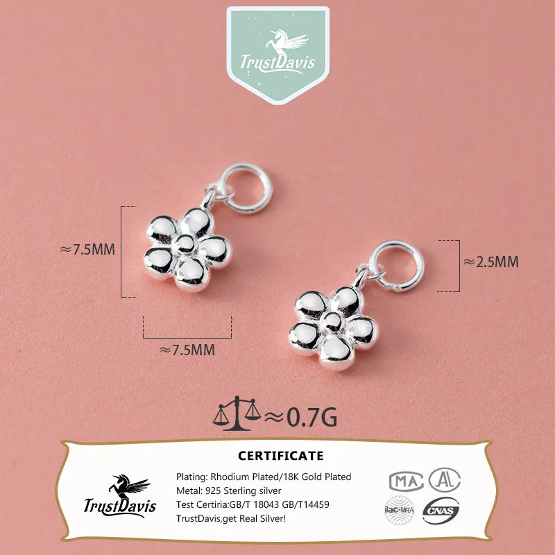 Flowers Charm Pendant DIY Accessories Wholesale DZ1680
