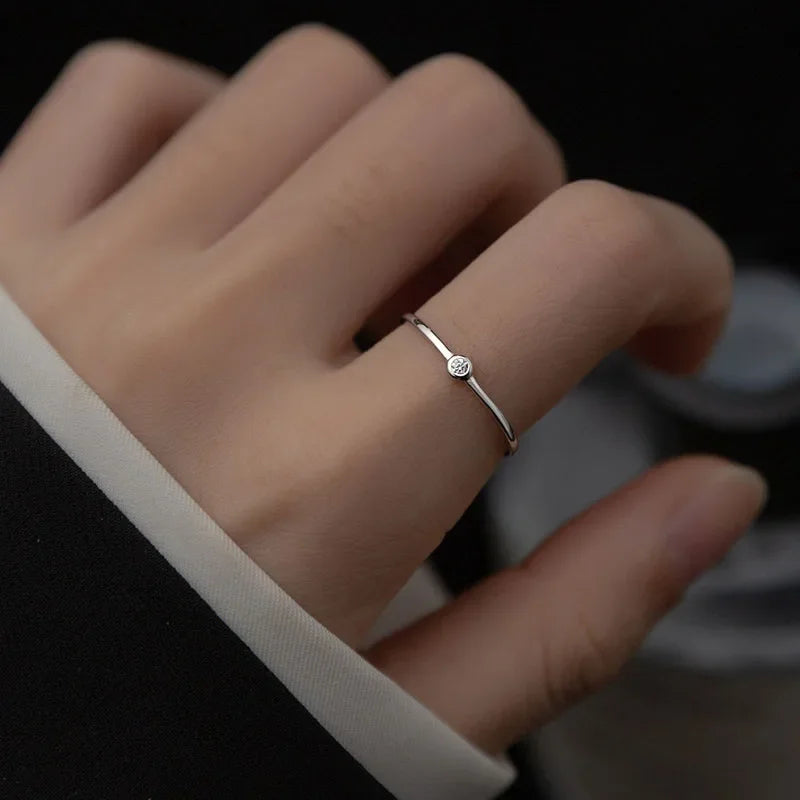 Minimalist Fashion Tiny CZ Finger Rings DA1296