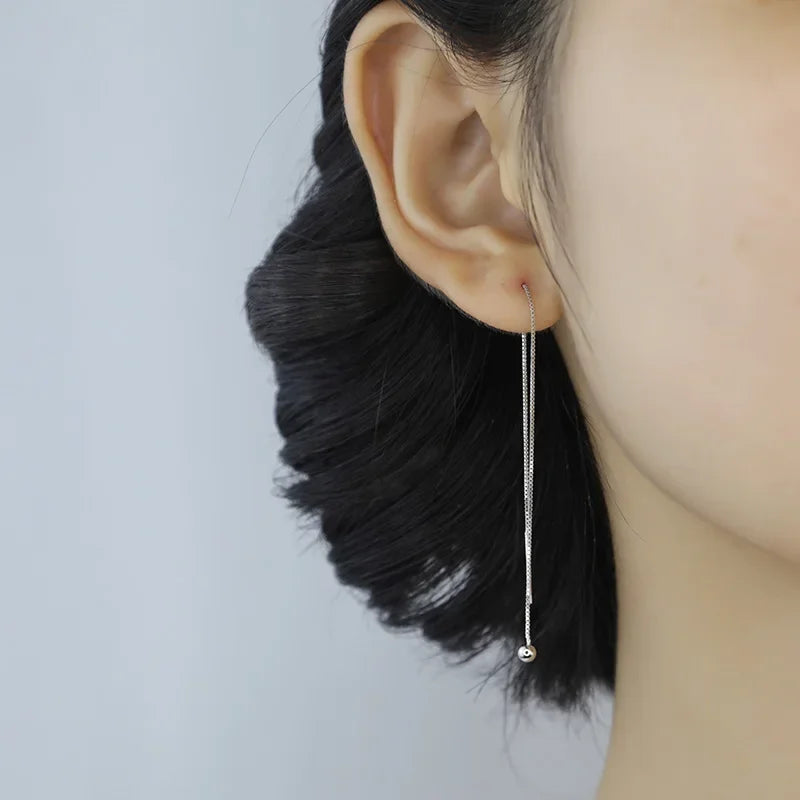 Drop Solid Beads Ear Line Linked Stick DS1277