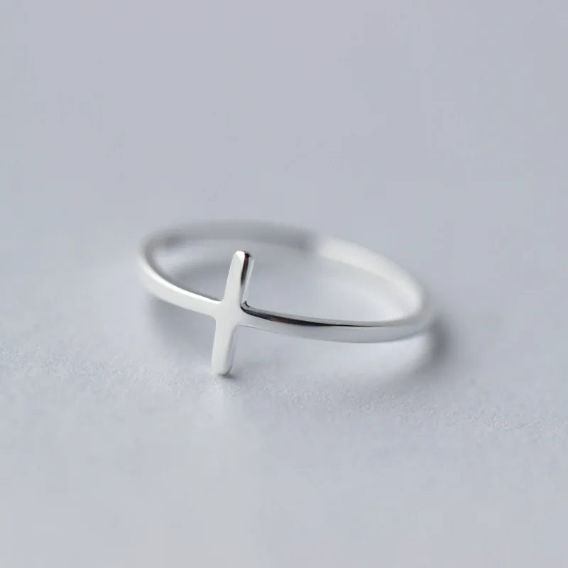 Fashion Simple Cross Cocktail Adjustable Ring DS221