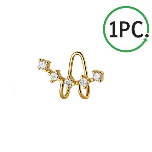 Fashion Sweet Dazzling CZ Ear Cuff Clip on Earring DA2427