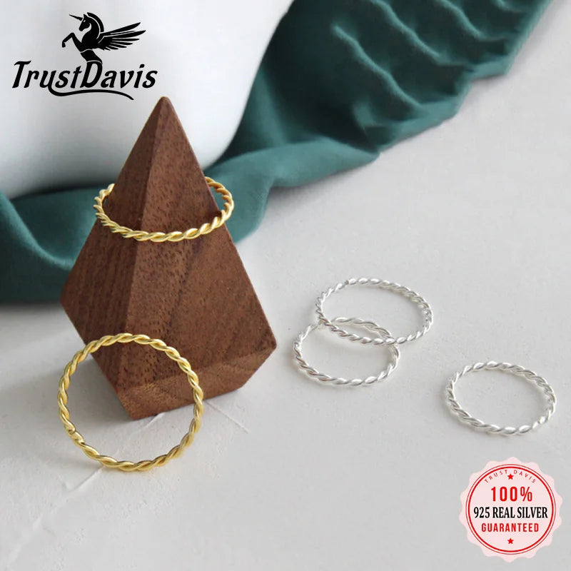 Minimalist Fashion INS Twist Finger Ring DA145