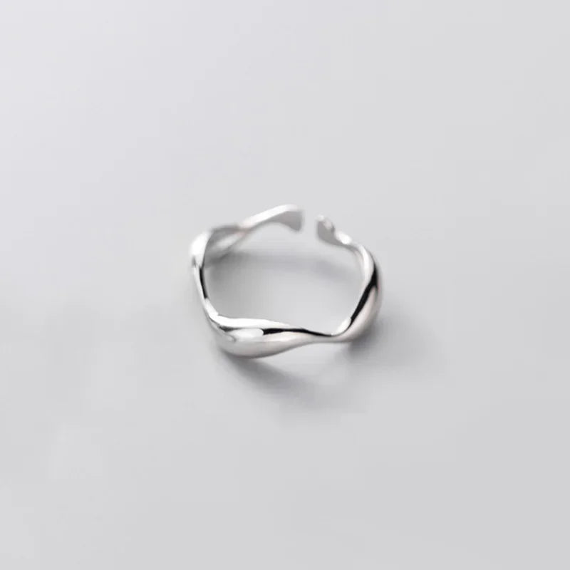 Irregular Waves Opening Finger Ring DA1002