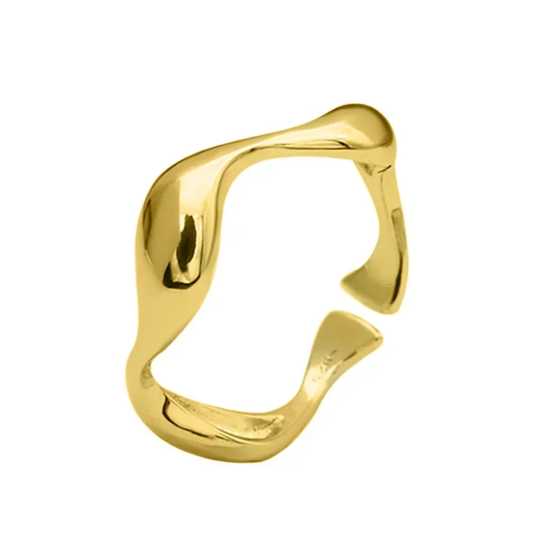 Irregular Waves Opening Finger Ring DA1002