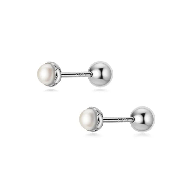 Synthesis Pearl Screw Stud Earring DA282