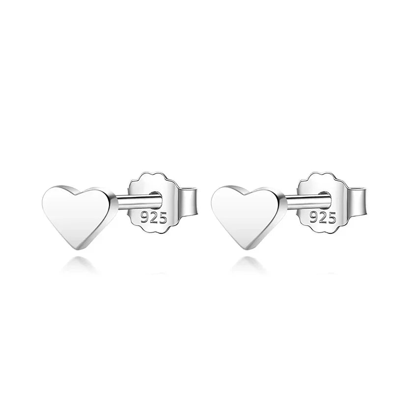 Triangle Heart Star Cross Round Stud Earrings ED395