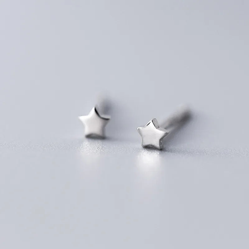 Triangle Heart Star Cross Round Stud Earrings ED395