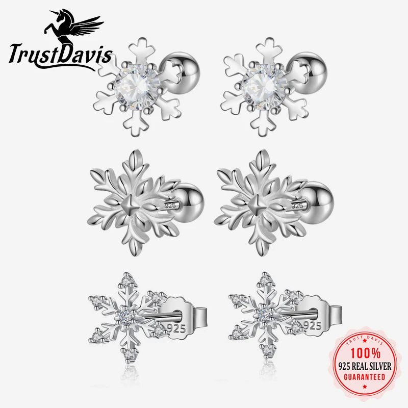 Winter Gift Snowflakes Stud Earrings DS4362