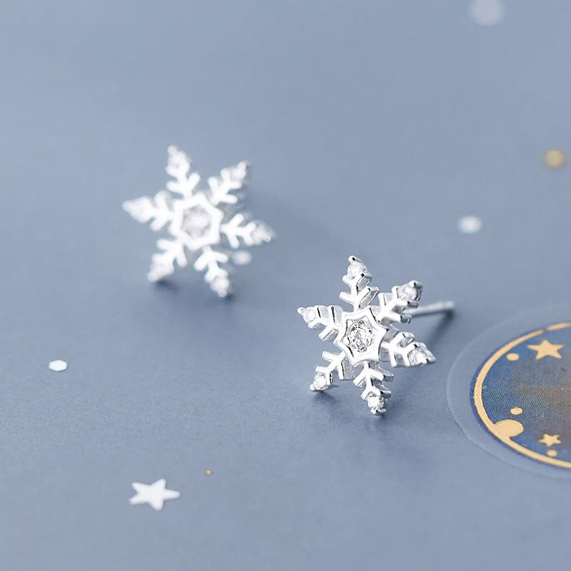 Winter Gift Snowflakes Stud Earrings DS4362