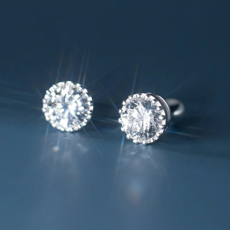 Minimalist  Zircon Screw Stud Earrings DS3503