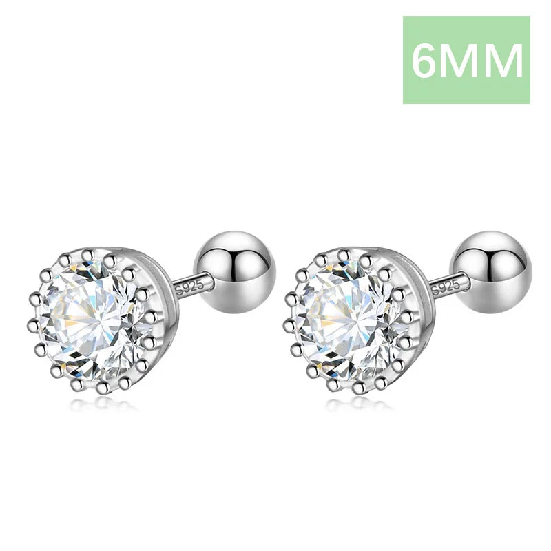 Minimalist  Zircon Screw Stud Earrings DS3503