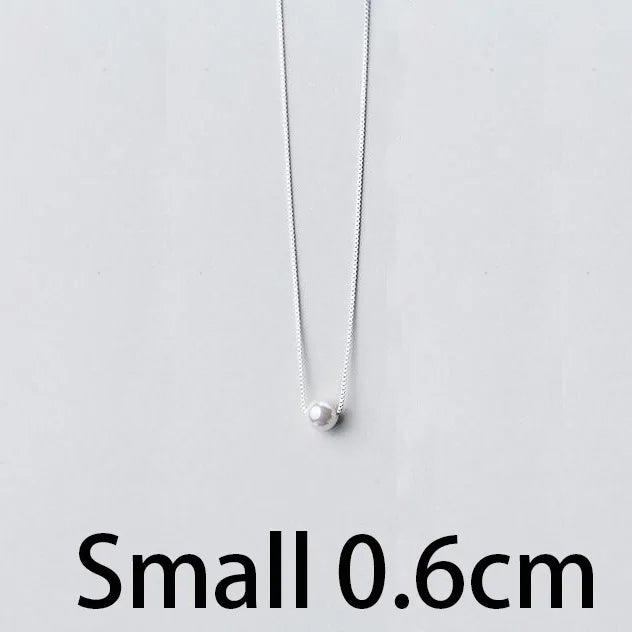 Fashion White 6 8 10mm Pearl Pendant 40cm Short Necklace DA189