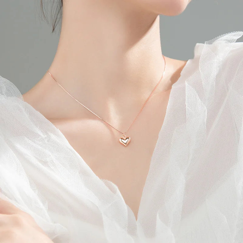 Fashion Romantic Heart Pendant Clavicle Necklace DA1505