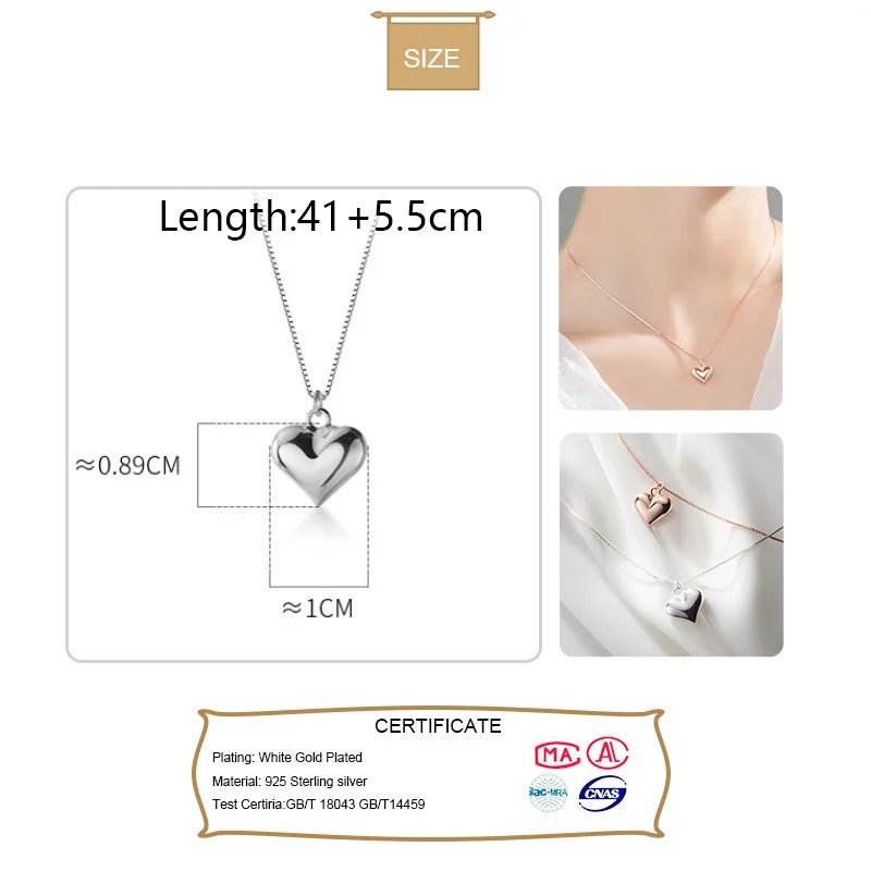 Fashion Romantic Heart Pendant Clavicle Necklace DA1505