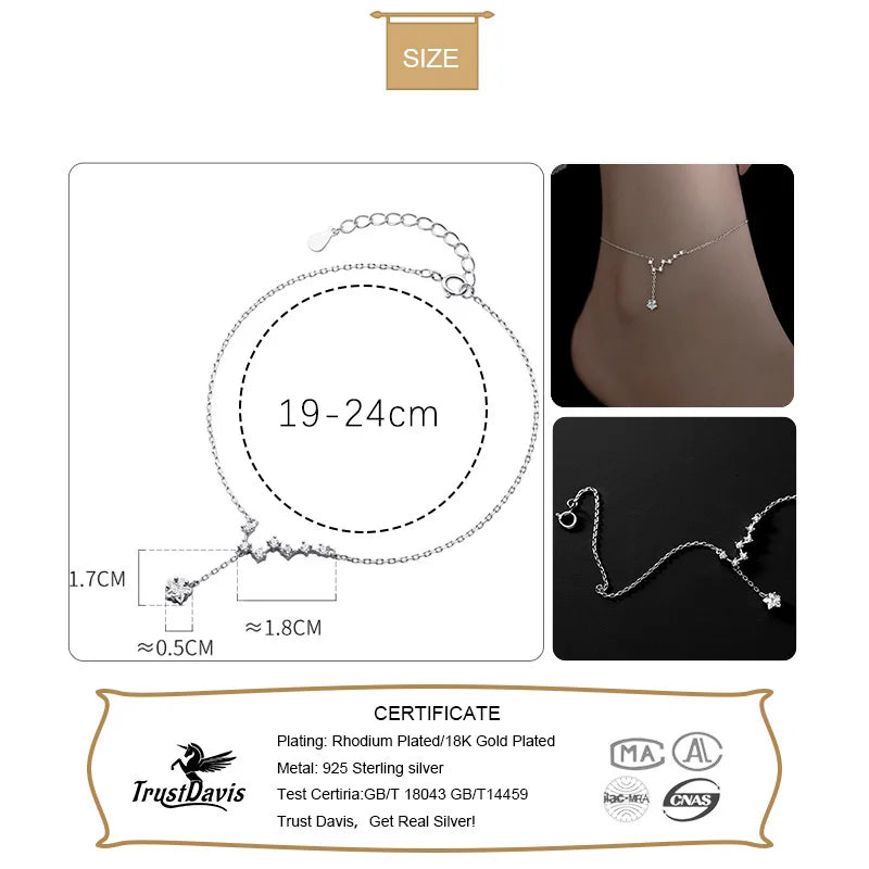 Fashion Sweet Big Dipper CZ Anklets DA2336