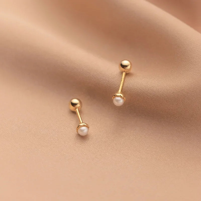 Freshwater Pearl Screw Stud Earring DA282