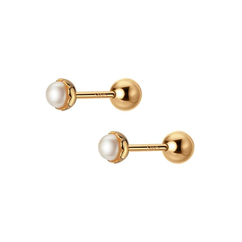 Freshwater Pearl Screw Stud Earring DA282