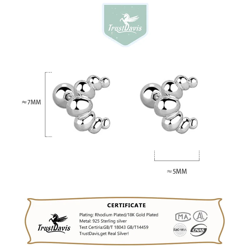 Minimalist Mini Croissant Stud Earrings DA3224