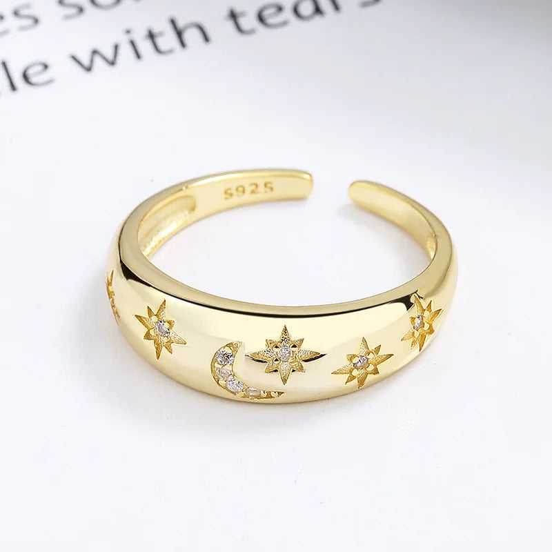 Ring Sweet Star Moon Opening Rings DS3444