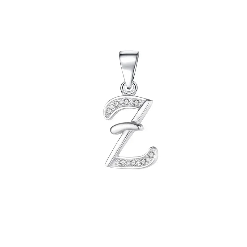 26 Letter Shiny CZ Pendant DIY Accessories DA1990