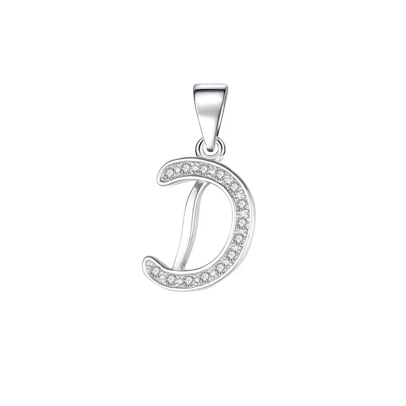 26 Letter Shiny CZ Pendant DIY Accessories DA1990