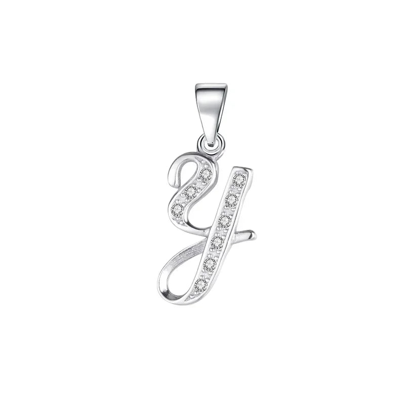 26 Letter Shiny CZ Pendant DIY Accessories DA1990