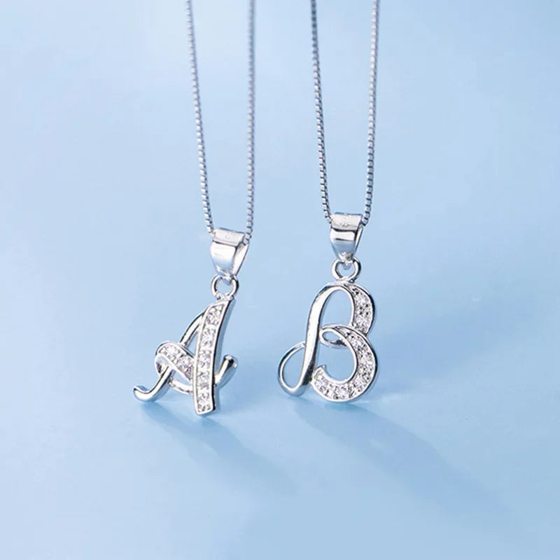 26 Letter Shiny CZ Pendant DIY Accessories DA1990