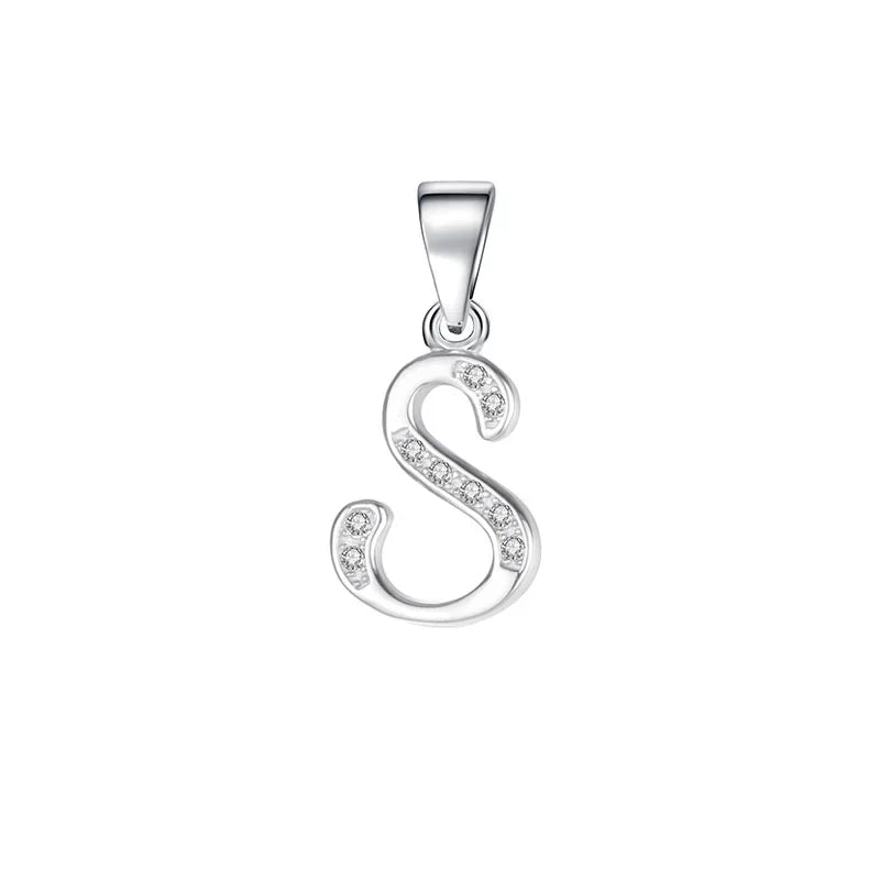 26 Letter Shiny CZ Pendant DIY Accessories DA1990