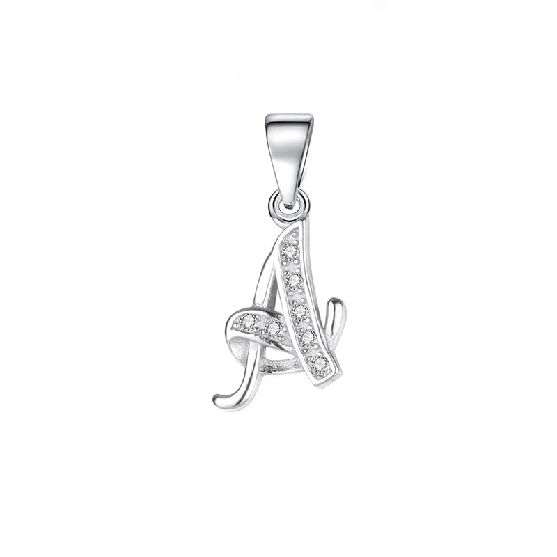 26 Letter Shiny CZ Pendant DIY Accessories DA1990