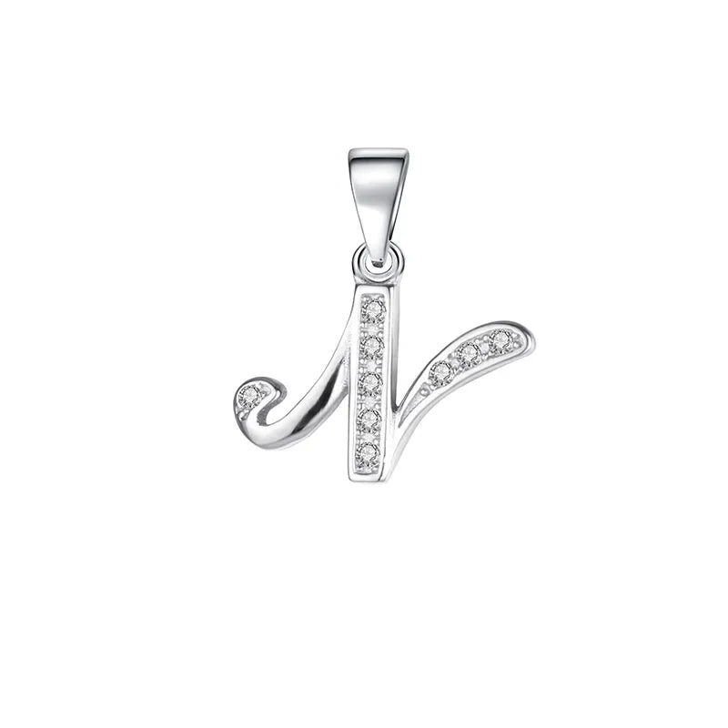 26 Letter Shiny CZ Pendant DIY Accessories DA1990