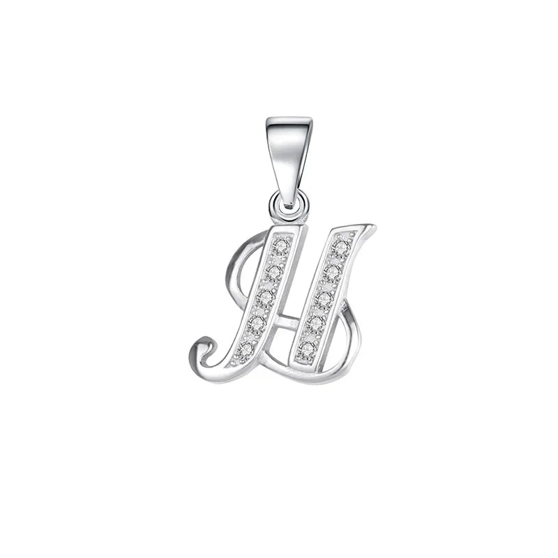 26 Letter Shiny CZ Pendant DIY Accessories DA1990