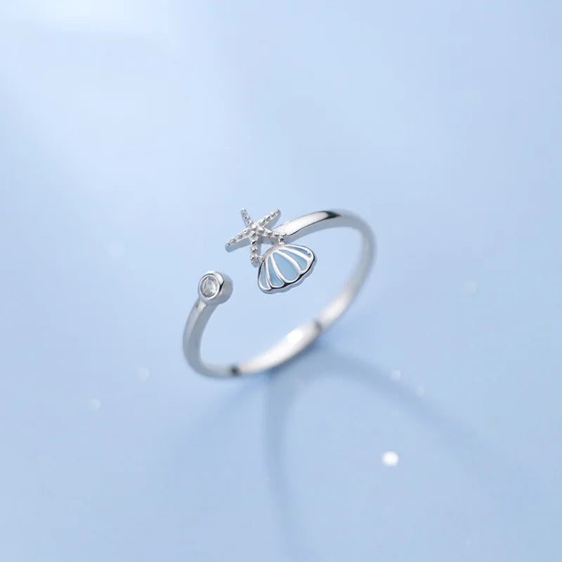 Fashion Sea Shells Cocktail Opening Ring DA2160