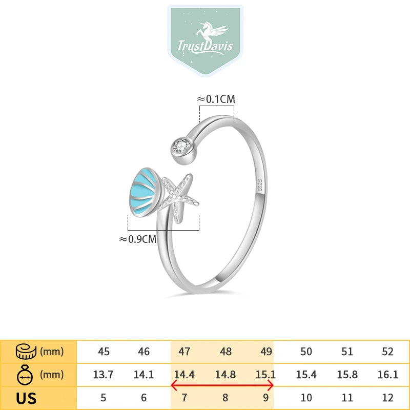 Fashion Sea Shells Cocktail Opening Ring DA2160