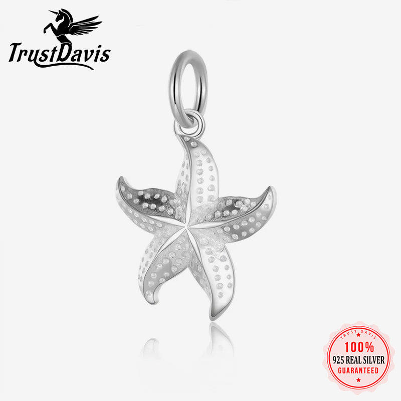 Personality Fashion Sweet 3D Starfish Charm Pendant DZ27